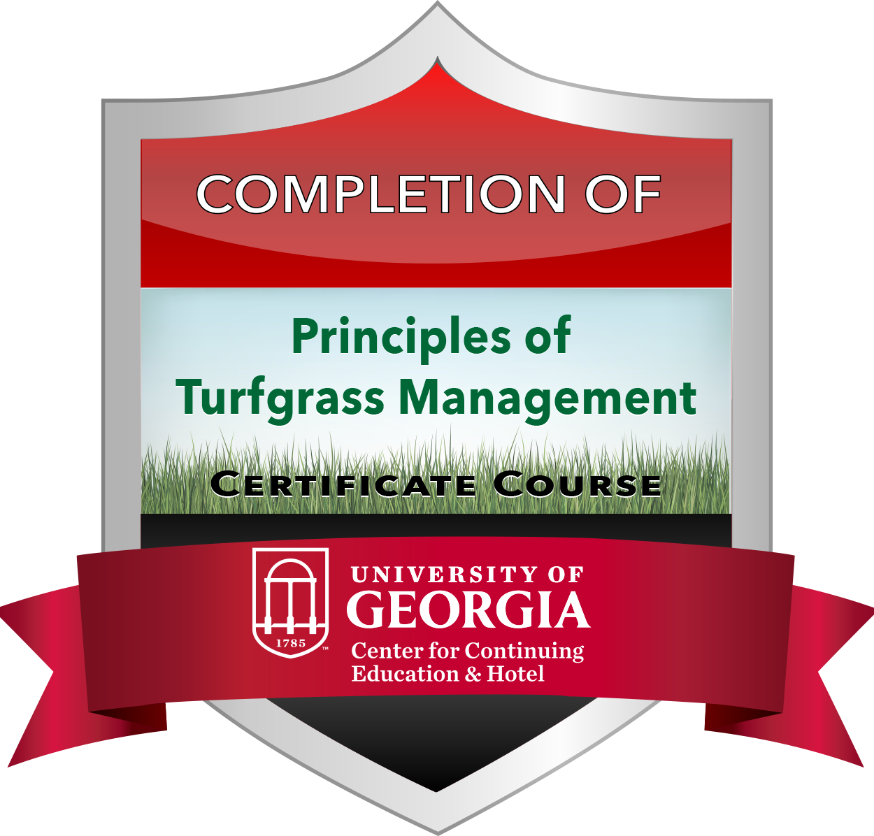 completion of principles of turfgrass management